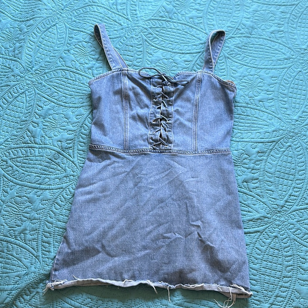 REFORMATION DENIM MINI DRESS